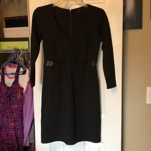 Black Mini Dress with See-Thru Lace